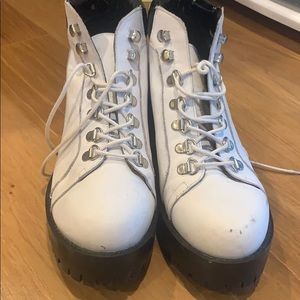 White high top shoes